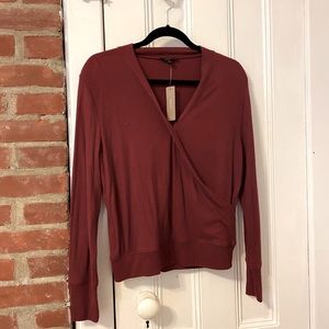 JCREW Super soft faux-wrap top